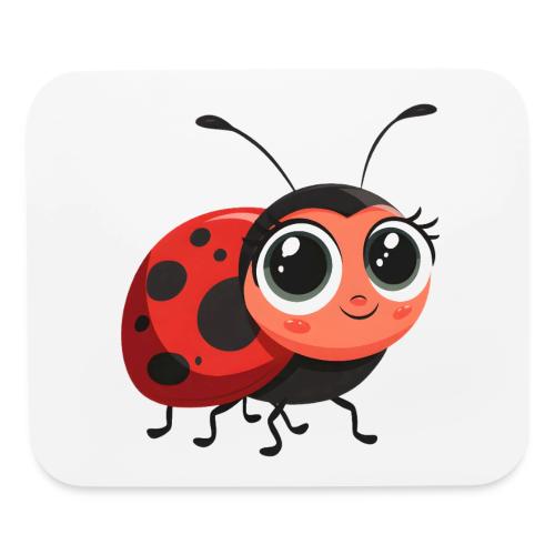 Cute Cartoon Ladybug Full of Joy - Mouse pad Horizontal