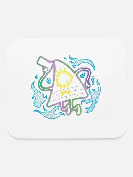 bill cipher - Mouse pad Horizontal - white - Front