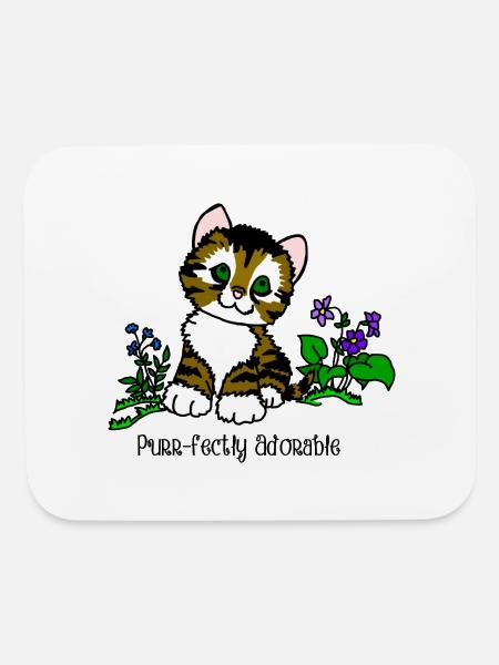 Purrfectly Adorable Cat - Mouse pad Horizontal - white - Front