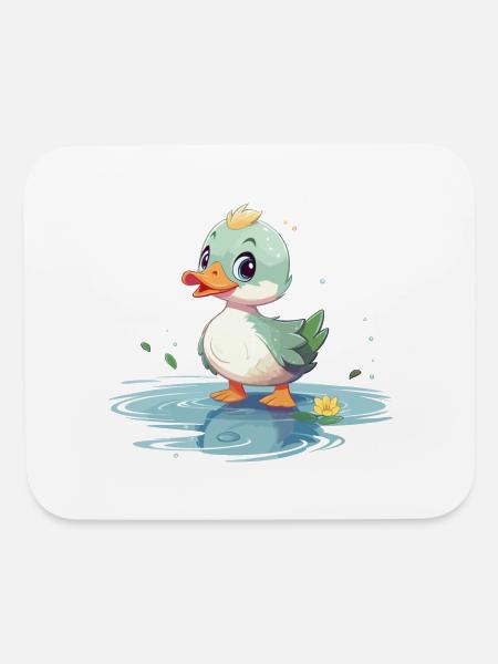Green Duck - Mouse pad Horizontal - white - Front