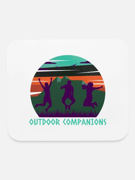 Outdoor Companions - Mouse pad Horizontal - white - Front