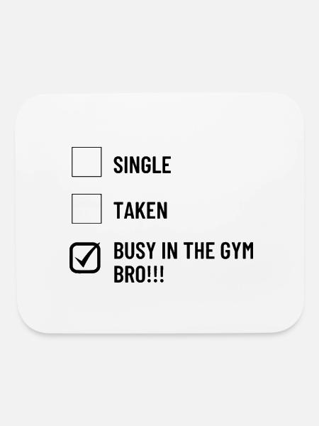 BUSY IN THE GYM BRO Classic - Mouse pad Horizontal - white - Front