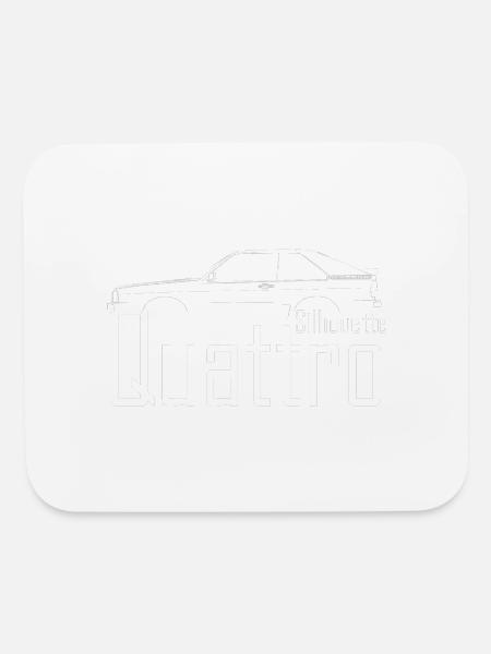 Quattro Silhouette - Mouse pad Horizontal - white - Front