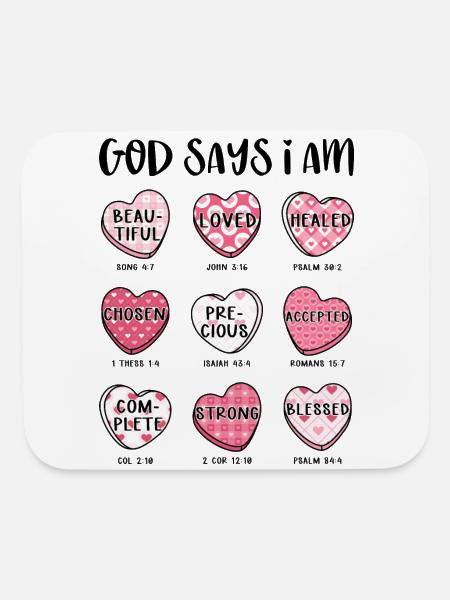 God says I am Precious - Mouse pad Horizontal - white - Front