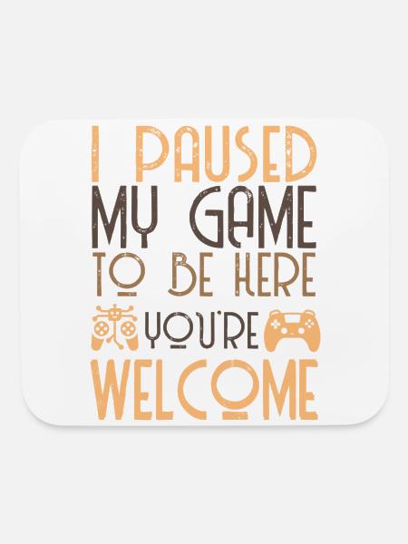 Gaming Themed Inspirational Quote Design - Mouse pad Horizontal - white - Front