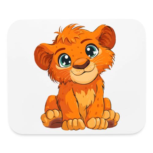 Sweet Cartoon Lion Cub with Big Innocent Eyes - Mouse pad Horizontal