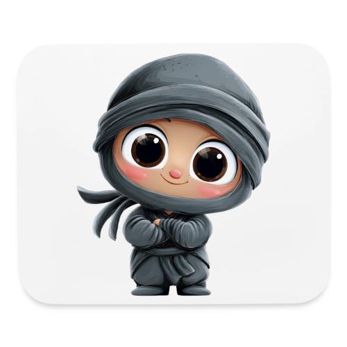 Cute Cartoon Baby Ninja Standing with Big Smile - Mouse pad Horizontal