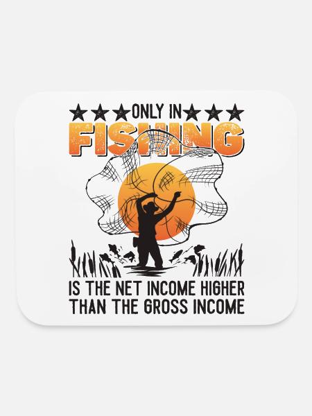 Net Income Fishing - Mouse pad Horizontal - white - Front