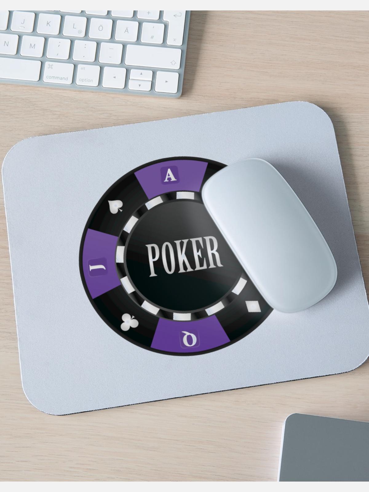 Poker Chip - Mouse pad Horizontal - white - Front