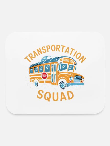School Bus Driver Transportation Squad - Mouse pad Horizontal - white - Front