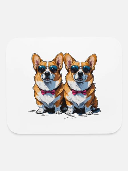 Corgi Dread Deluxe - Mouse pad Horizontal - white - Front