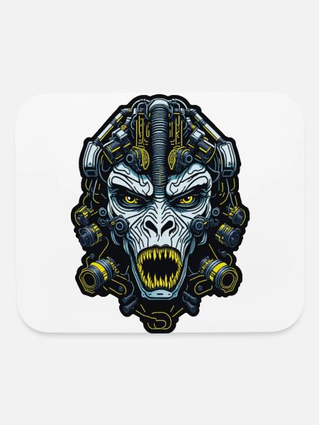 Techno Apes 92 - Mouse pad Horizontal - white - Front