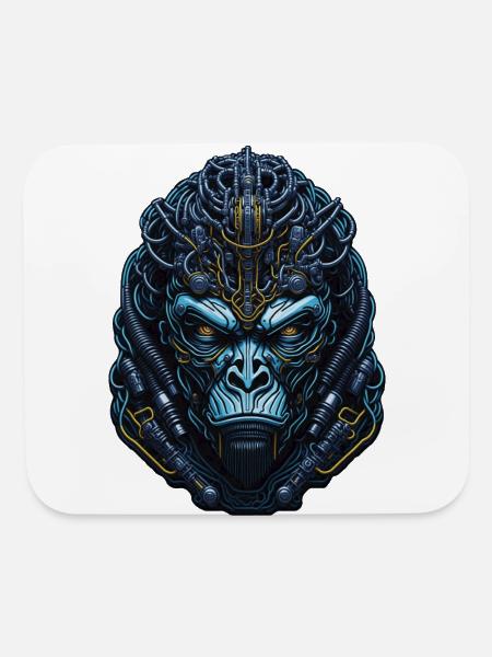 Techno Apes 78 - Mouse pad Horizontal - white - Front