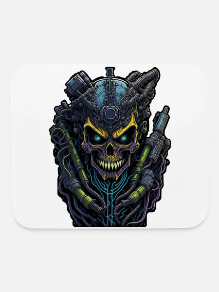 cyborg 14 - Mouse pad Horizontal - white - Front