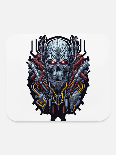 cyborg 48 - Mouse pad Horizontal - white - Front