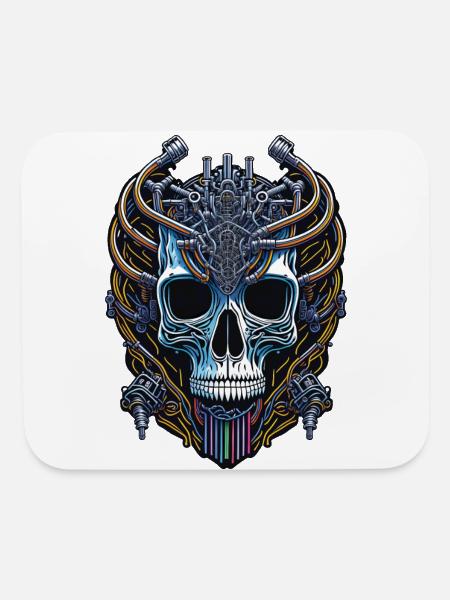 cyborg 76 - Mouse pad Horizontal - white - Front