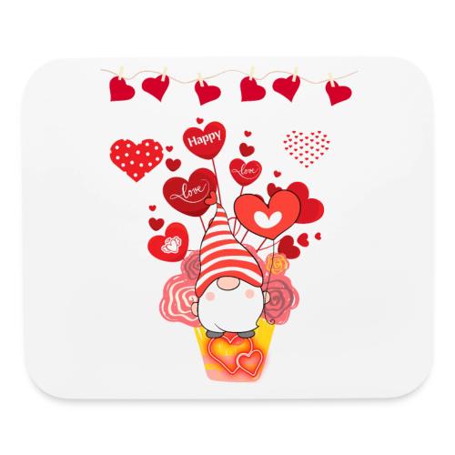 Design wrapped in love hearts, vibrating in love. - Mouse pad Horizontal