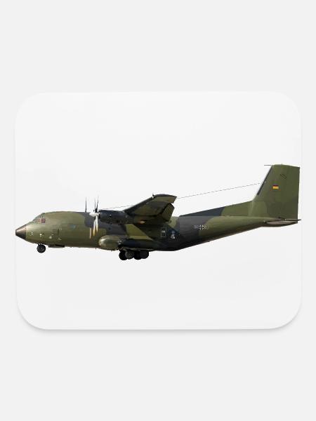 Camouflaged C130 Military Transport - Mouse pad Horizontal - white - Front