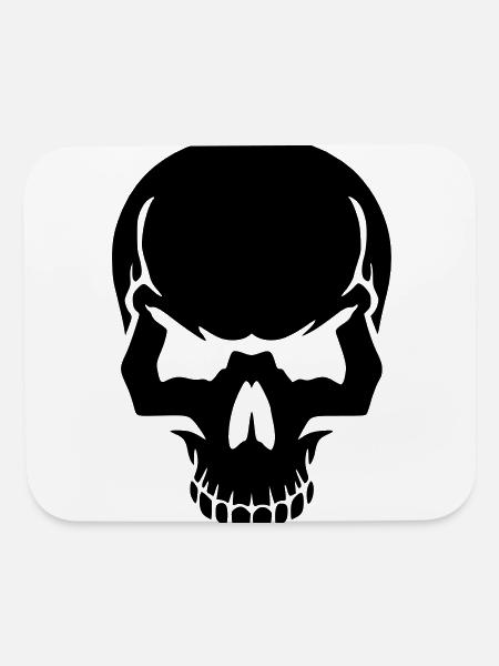 Skull - Mouse pad Horizontal - white