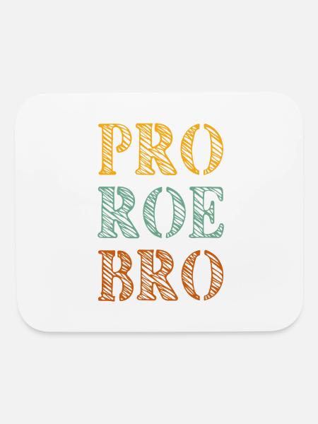 Pro Roe Bro Male Support - Mouse pad Horizontal - white - Front