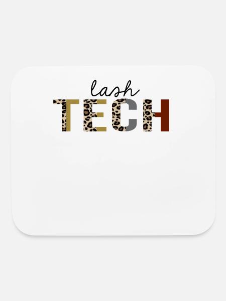 Lash tech Leopard Print Funny - Mouse pad Horizontal - white - Front