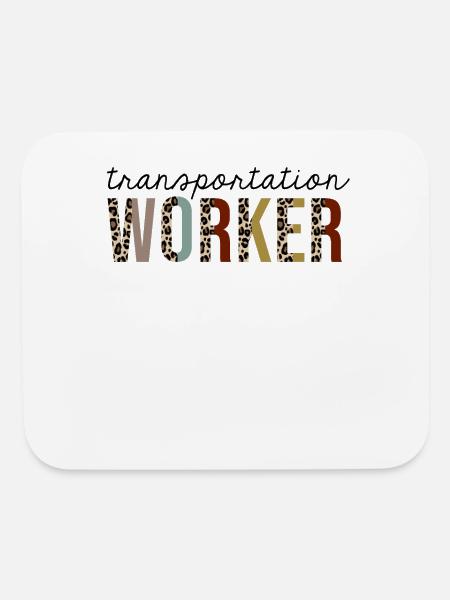 Transportation Worker Leopard Print Funny - Mouse pad Horizontal - white - Front