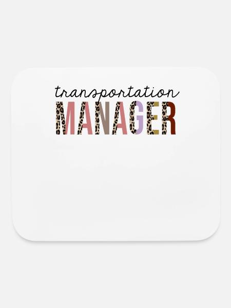 Transportation Manager Leopard Print Funny - Mouse pad Horizontal - white - Front