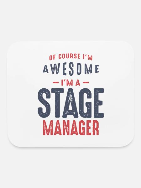 Stage Manager - Mouse pad Horizontal - white - Front