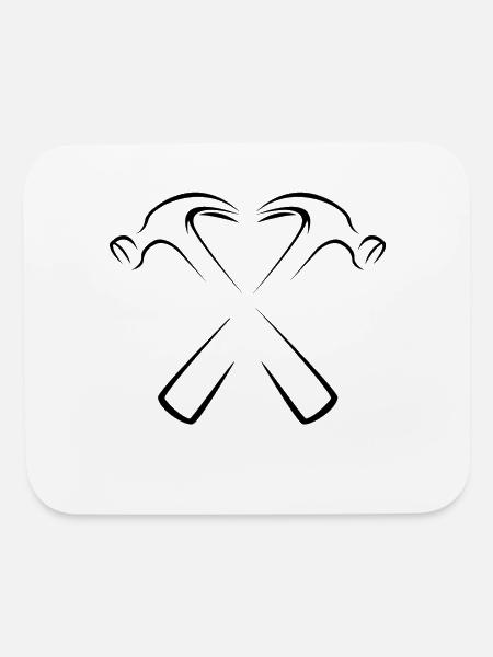Hammer Design - Mouse pad Horizontal - white - Front