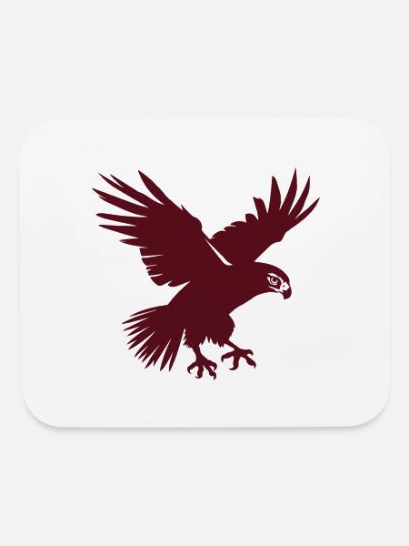 Hawk Silhouette - Mouse pad Horizontal - white - Front