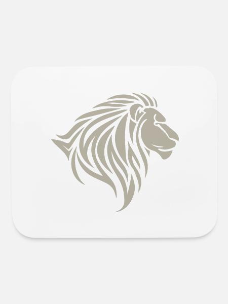 Lion Silhouette - Mouse pad Horizontal - white - Front