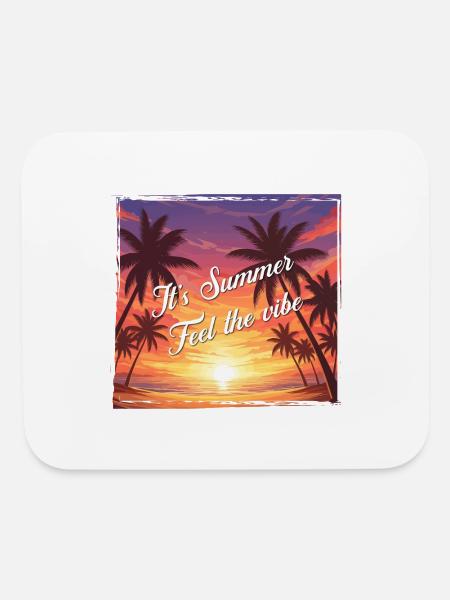 It's summer Feel the vibe - Mouse pad Horizontal - white - Front