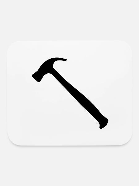 Hammer - Tool - Mouse pad Horizontal - white - Front