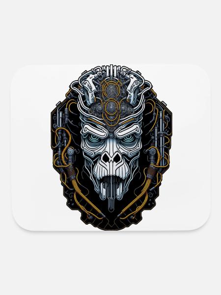 Techno Apes 72 - Mouse pad Horizontal - white - Front