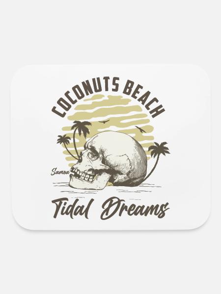 Coconuts beach Samoa - Mouse pad Horizontal - white
