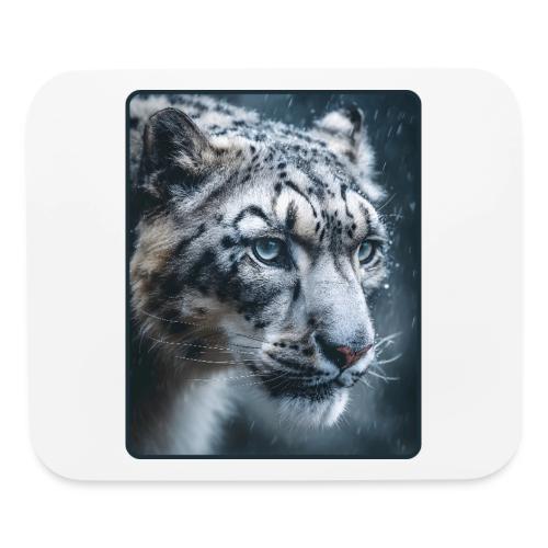 Snow Leopard Blue Eyes Design - Mouse pad Horizontal