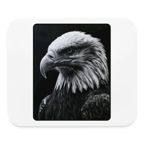Black White Bald Eagle Design - Mouse pad Horizontal