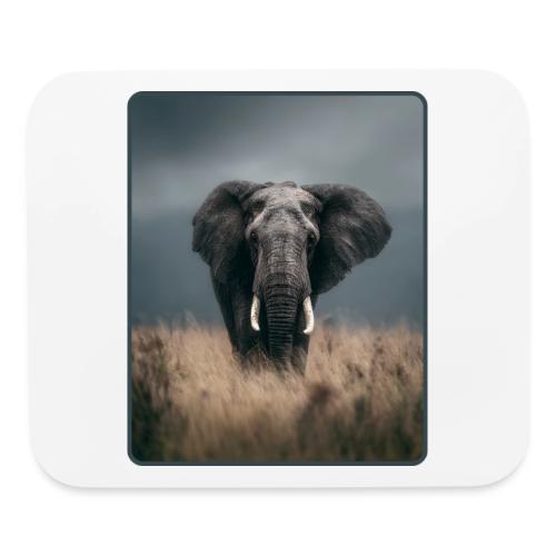 Majestic African Elephant Portrait Design - Mouse pad Horizontal