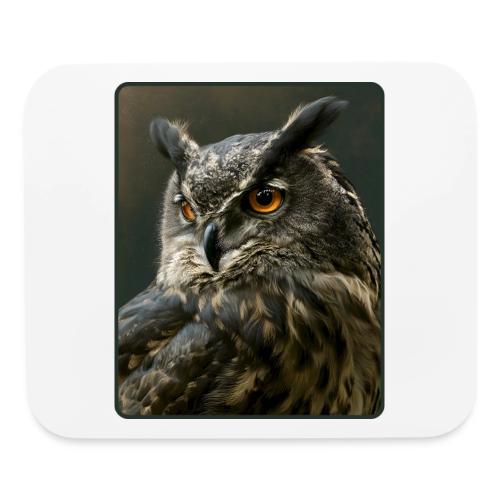 Eurasian Eagle Owl Portrait Design - Mouse pad Horizontal