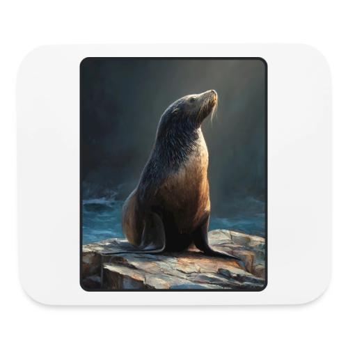 Fur Seal Artistic Shore Portrait Design - Mouse pad Horizontal