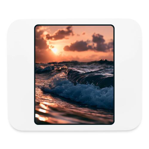 Golden Sunset Ocean Wave - Mouse pad Horizontal