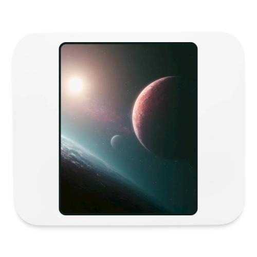 Deep Space Planet Horizon Art - Mouse pad Horizontal