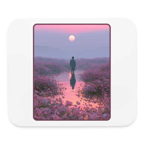 Ethereal Sunset Flower Field Art - Mouse pad Horizontal