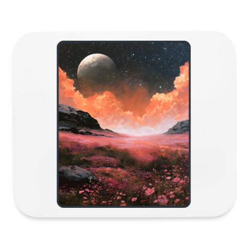 Moonlit Fantasy Flower Landscape - Mouse pad Horizontal