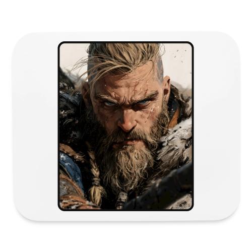 Fierce Viking Warrior Portrait - Mouse pad Horizontal