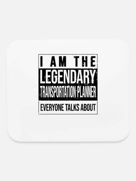 LEGENDARY Birthday born Transportation-Planner - Mouse pad Horizontal - white - Front