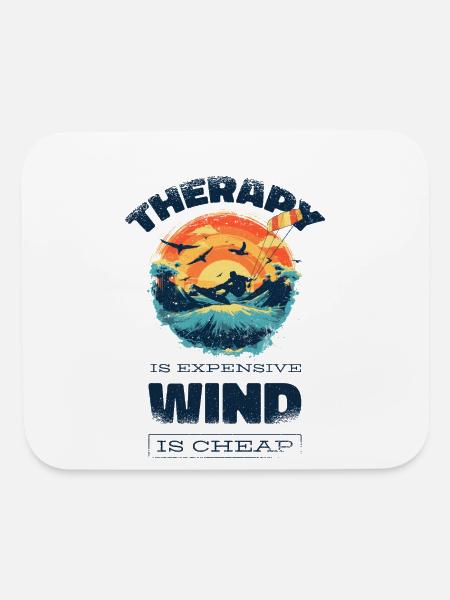 Kitesurfer Kiteboard Kitesurfing Kite-Surf funny - Mouse pad Horizontal - white - Front