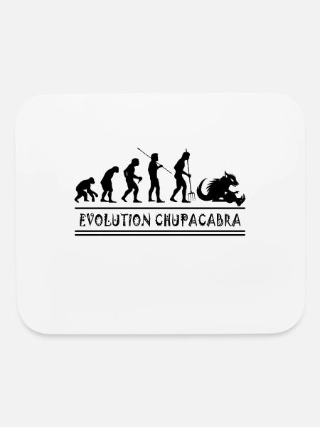 Cryptozoologists Chupacabra-cryptid Evolution - Mouse pad Horizontal - white - Front