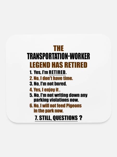 Retirement gift idea Retired Transportation-Worker - Mouse pad Horizontal - white - Front