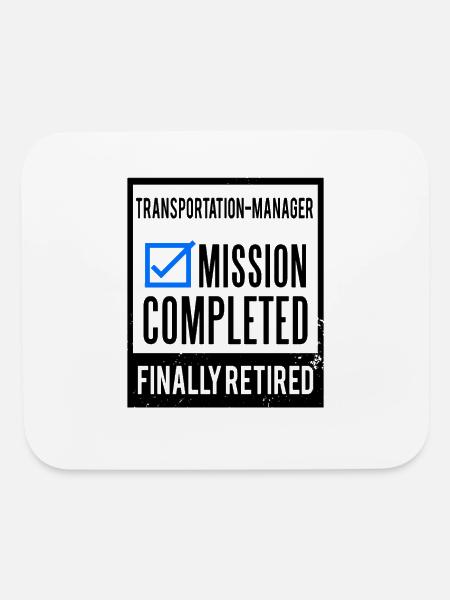 Retirement - Retired Transportation-Manager - Mouse pad Horizontal - white - Front